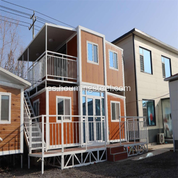 Casas modulares de lujo de 2 pisos Casa prefabricada asequible